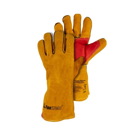 Краги кожаные термостойкие &quot;Защитник&quot; Foxweld 1